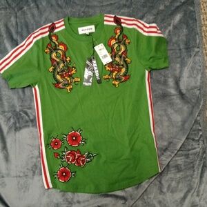 Boys Shirt, Green with Dragons